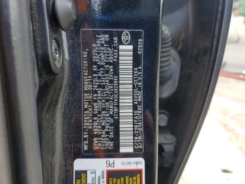 2014 TOYOTA CAMRY L  