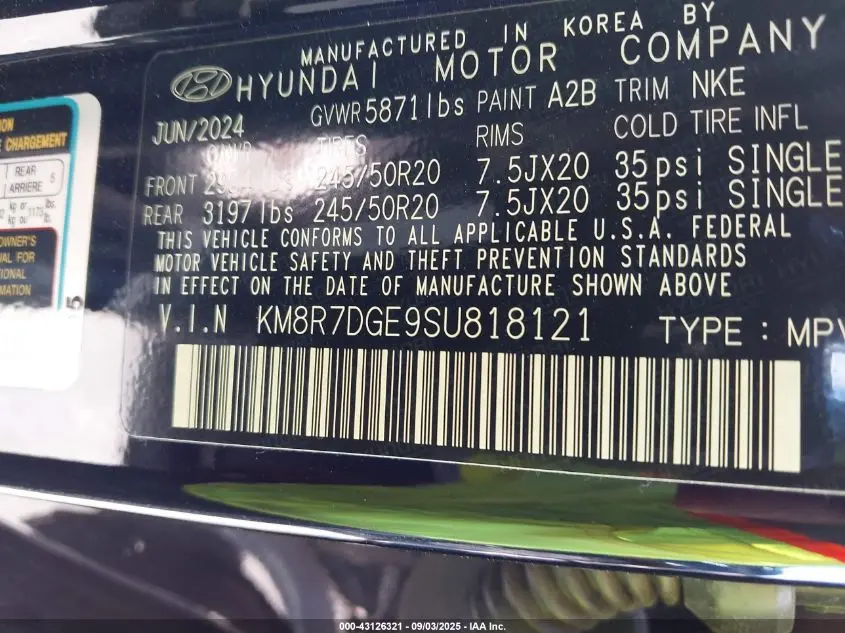 2025 HYUNDAI PALISADE CALLIGRAPHY NIGHT EDITION