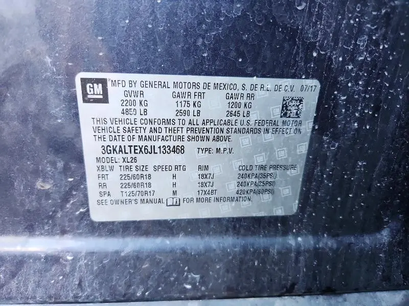 2018 GMC TERRAIN SLE  