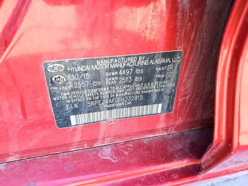 2015 HYUNDAI SONATA SE  