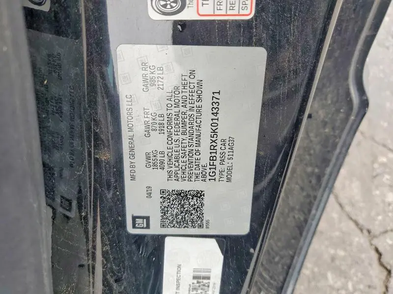 2019 CHEVROLET CAMARO LS  