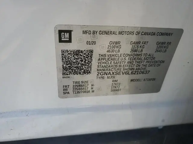 2020 CHEVROLET EQUINOX LS  