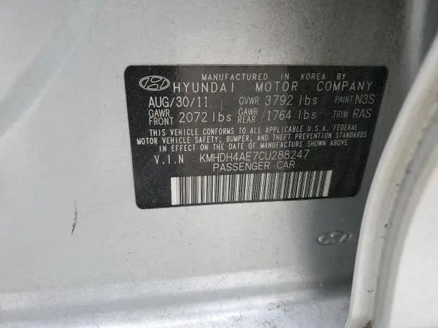 2012 HYUNDAI ELANTRA GLS