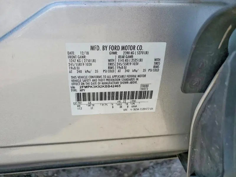 2019 FORD EDGE TITANIUM  
