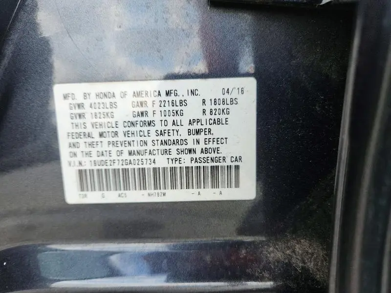 2016 ACURA ILX PREMIUM  