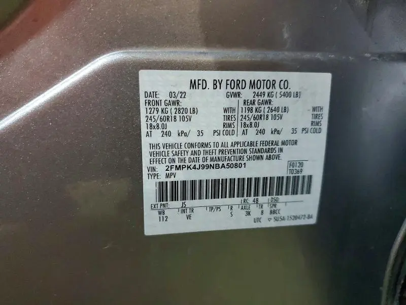 2022 FORD EDGE SEL  