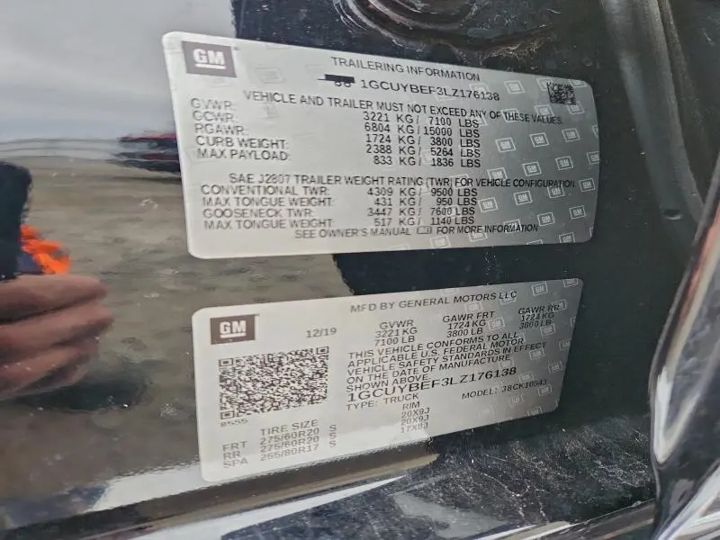 2020 CHEVROLET SILVERADO K1500 CUSTOM  