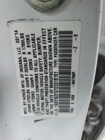 2014 HONDA CIVIC EXL  