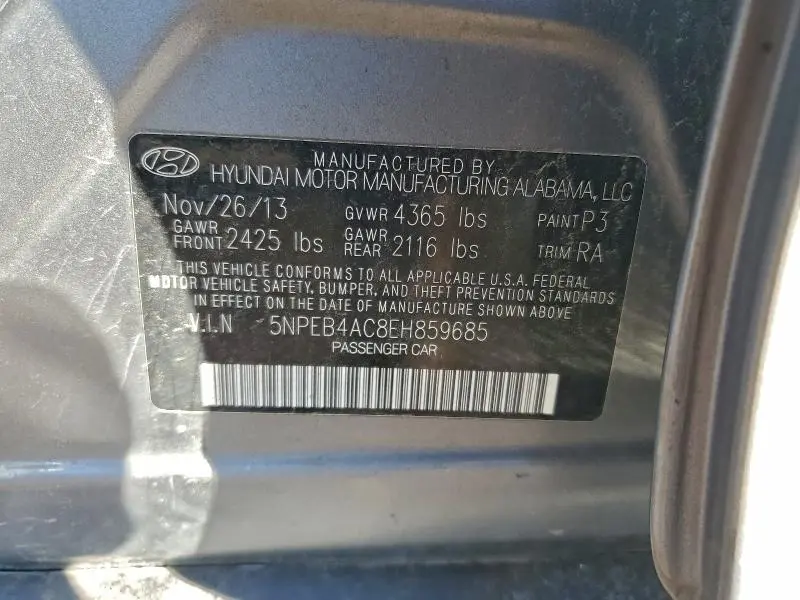 2014 HYUNDAI SONATA GLS  