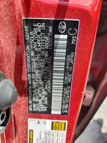 2016 TOYOTA PRIUS   
