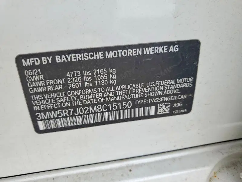 2021 BMW 330XI   