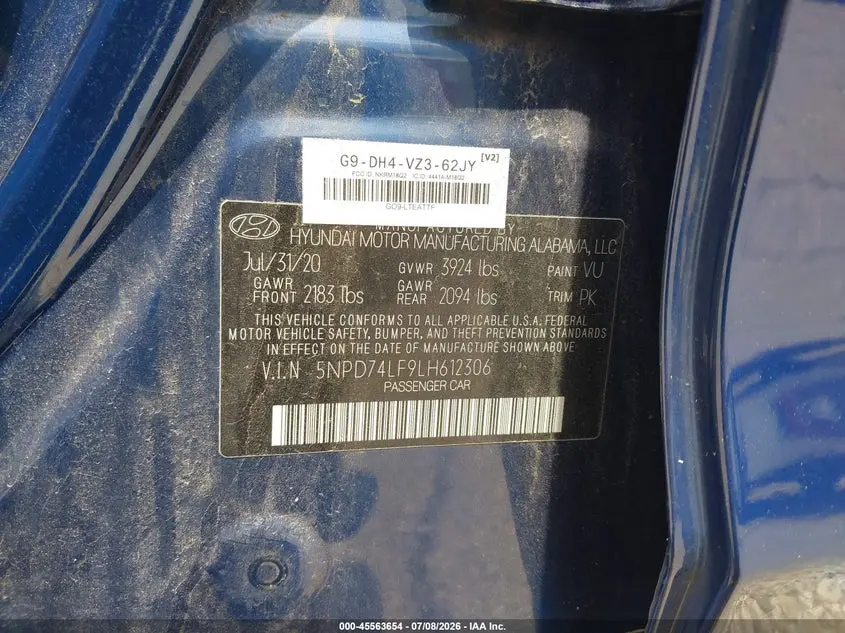2020 HYUNDAI ELANTRA SE