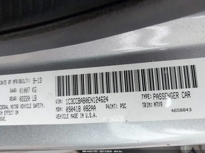2014 CHRYSLER 200 LX