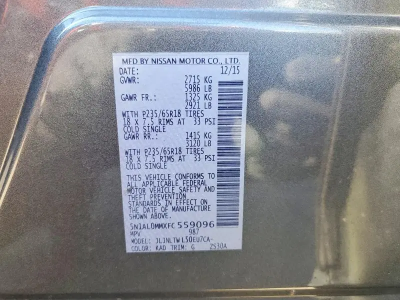 2015 INFINITI QX60 BASE  