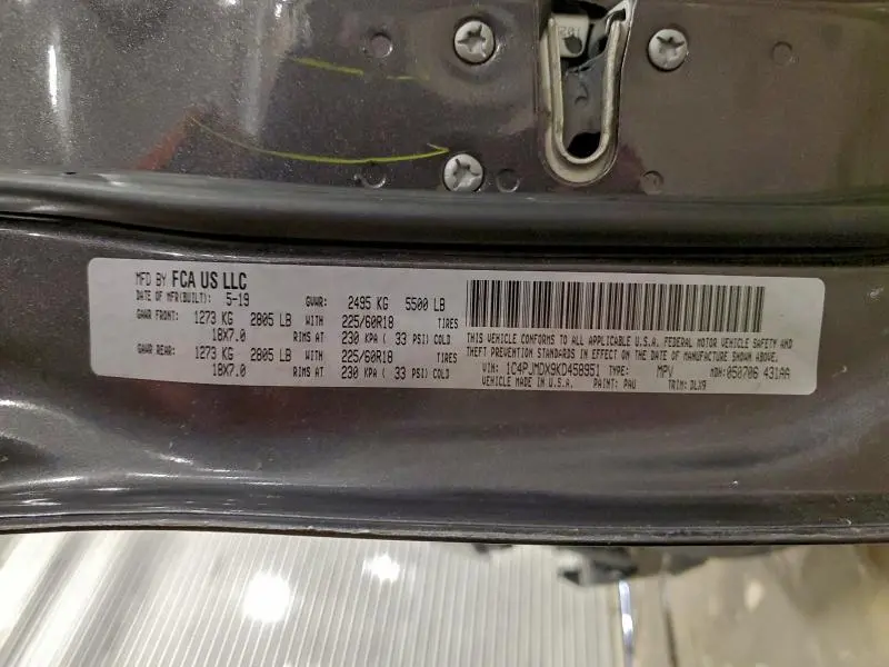 2019 JEEP CHEROKEE LIMITED  