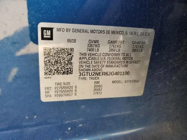 2018 GMC SIERRA K1500 SLT  