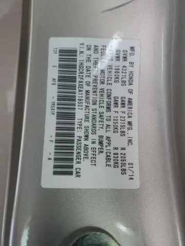 2014 HONDA ACCORD EXL  