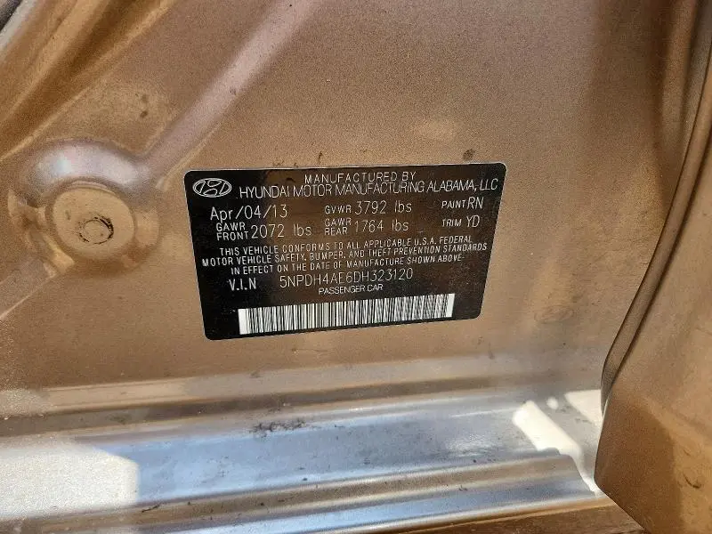 2013 HYUNDAI ELANTRA GLS  