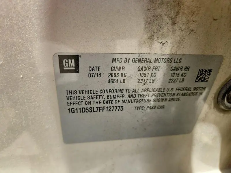 2015 CHEVROLET MALIBU 2LT  