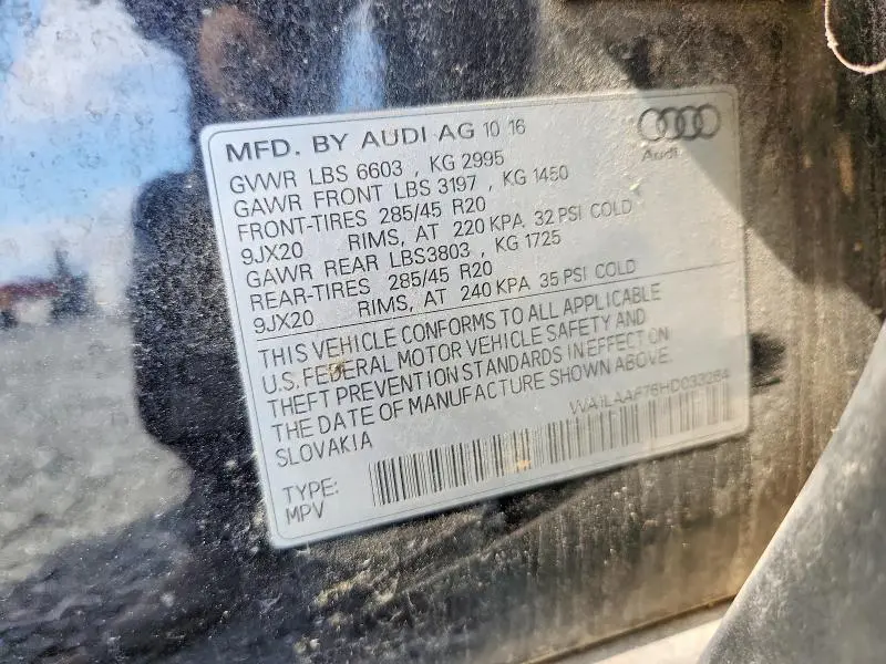 2017 AUDI Q7 PREMIUM PLUS  