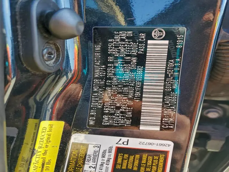 2015 TOYOTA CAMRY XSE  