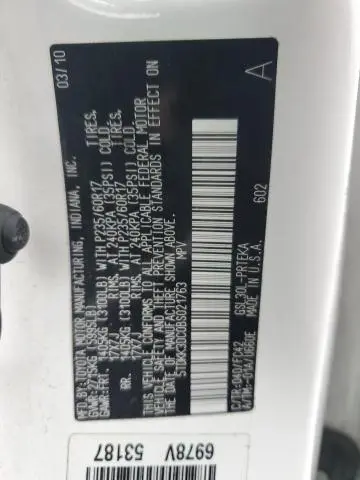 2011 TOYOTA SIENNA LE  