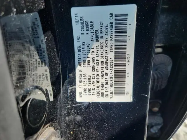 2015 HONDA ACCORD EX  