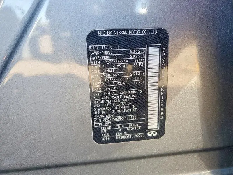 2019 INFINITI QX50 LUXE  
