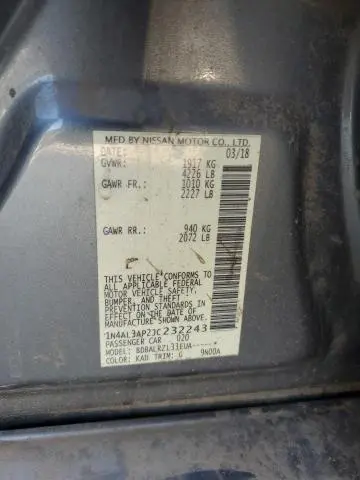 2018 NISSAN ALTIMA 2.5  