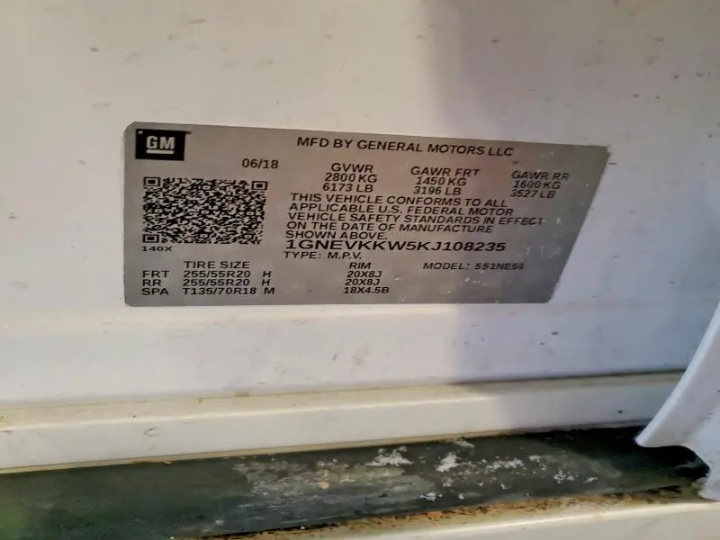 2019 CHEVROLET TRAVERSE PREMIER  