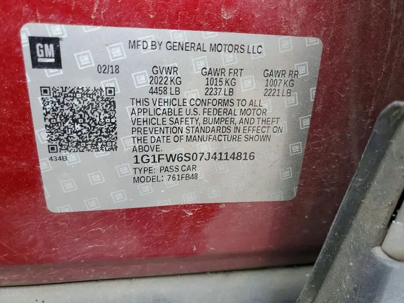 2018 CHEVROLET BOLT EV LT  