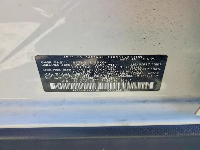 2025 SUBARU CROSSTREK PREMIUM  
