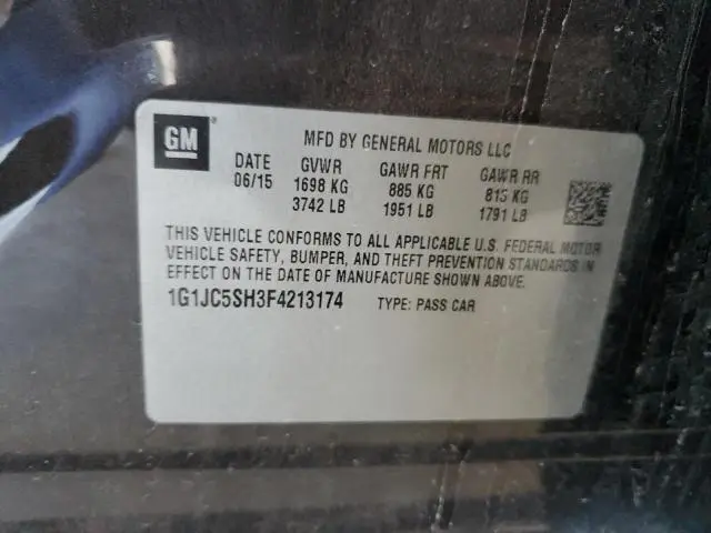 2015 CHEVROLET SONIC LT  