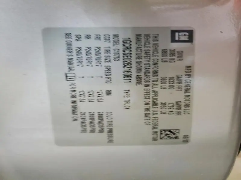 2011 CHEVROLET SILVERADO C1500 LT  