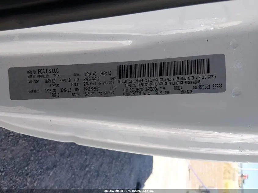 2018 RAM 1500 TRADESMAN  4X2 8' BOX