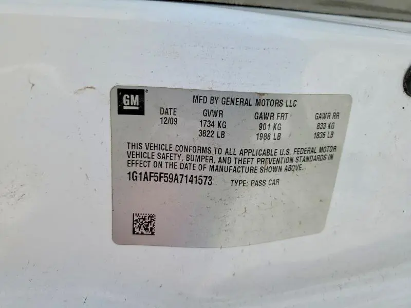 2010 CHEVROLET COBALT 2LT  