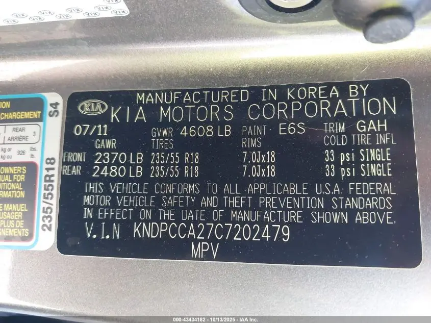 2012 KIA SPORTAGE EX