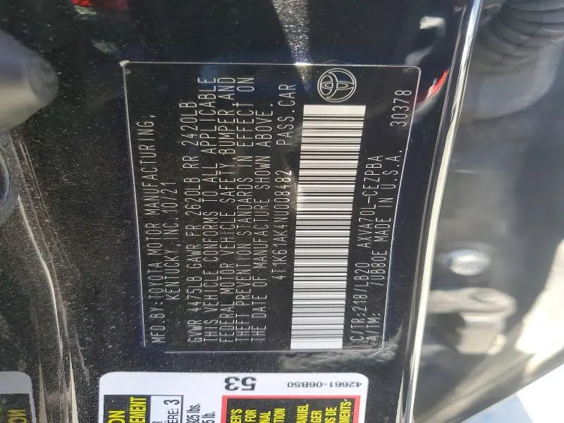2022 TOYOTA CAMRY XSE  