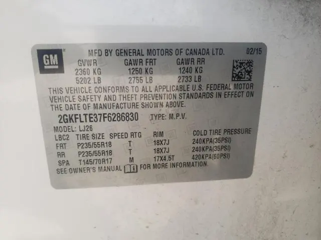 2015 GMC TERRAIN SLT  