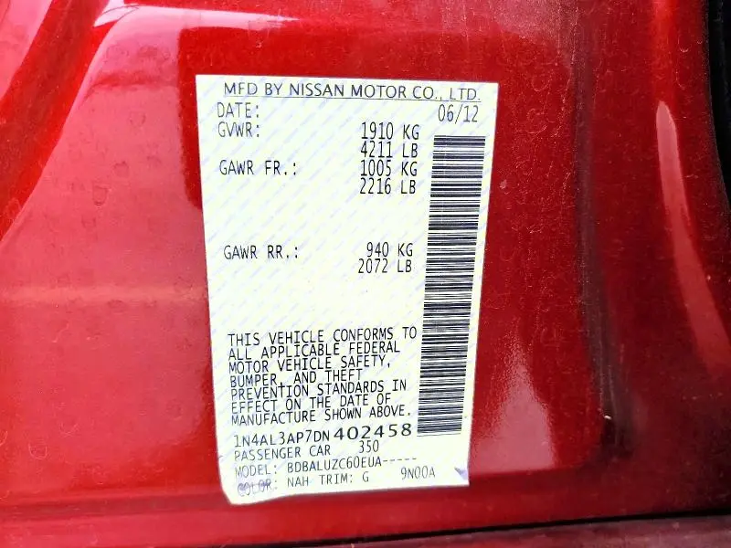 2013 NISSAN ALTIMA 2.5  