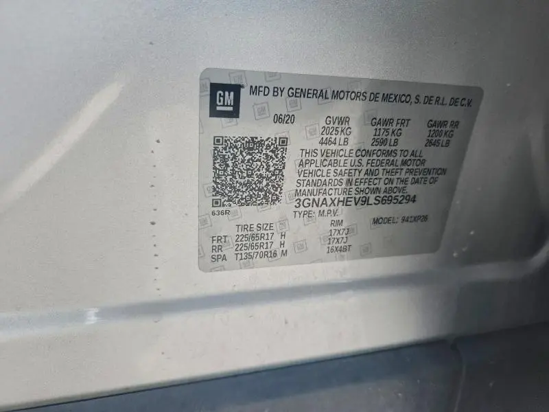 2020 CHEVROLET EQUINOX LS  