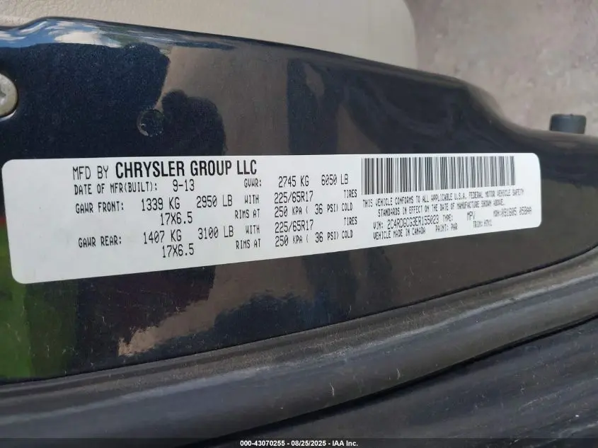 2014 DODGE GRAND CARAVAN SXT