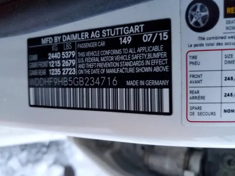 2016 MERCEDES-BENZ E 250 BLUETEC  