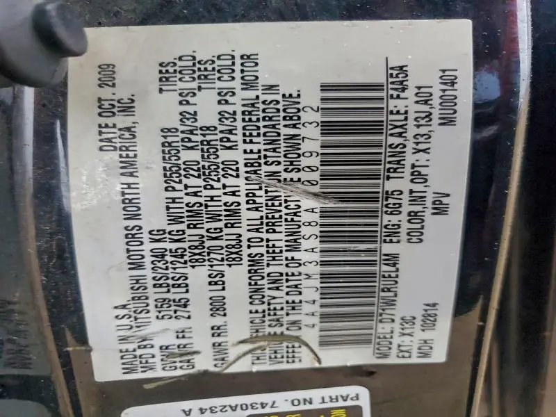 2010 MITSUBISHI ENDEAVOR SE  