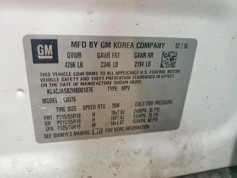 2017 BUICK ENCORE PREFERRED  