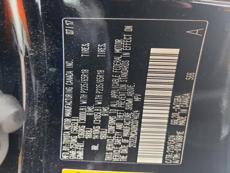 2017 LEXUS RX 350 BASE  
