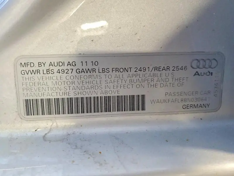 2011 AUDI A4 PRESTIGE  