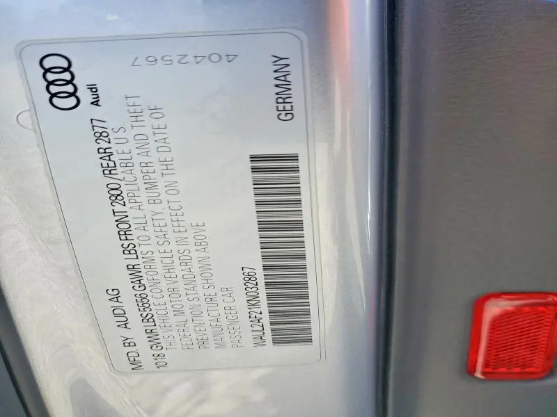 2019 AUDI A6 PREMIUM PLUS  