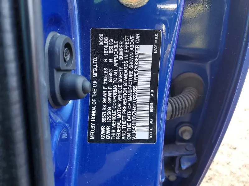 2020 HONDA CIVIC SPORT  