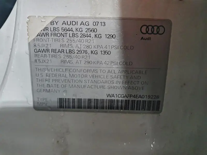 2014 AUDI SQ5 PREMIUM PLUS  